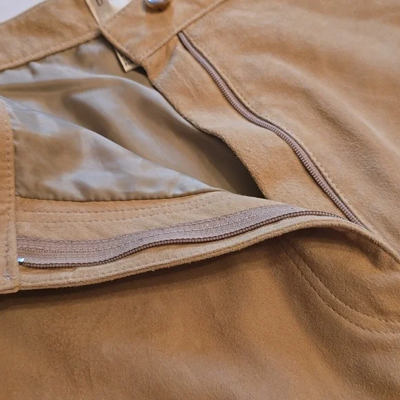 Doncaster Womens Luxury Suede In Khaki/Camel. These Pants Are Custom Fit $60 - Picture 9 of 10